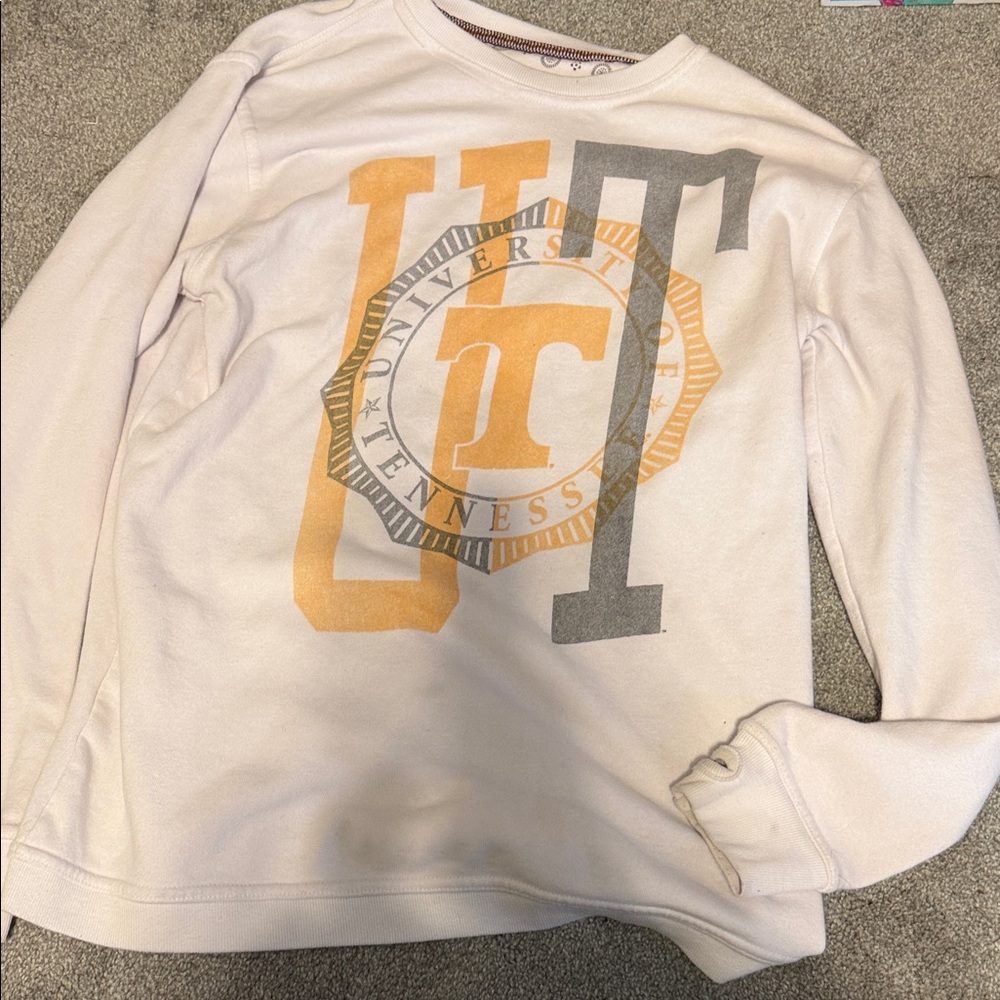 University of Tennessee Crewneck - White and Orange